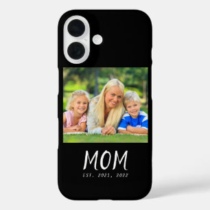 Black Mum Established Script Photo Case-Mate iPhone 16 Case