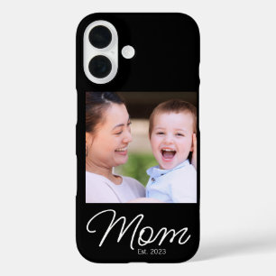 Black Mum Established Script Photo iPhone 16 Case