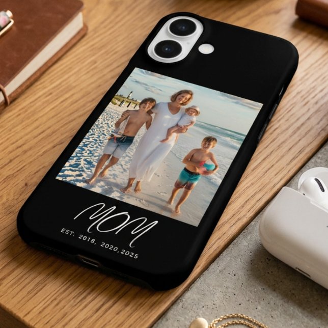 Black Mum Established Script Photo Case-Mate iPhone Case (Creator Uploaded)