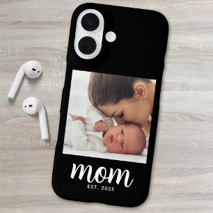 Black Mum Established Script Photo iPhone 16 Case