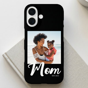 Black Mum Established Script Photo iPhone 16 Case