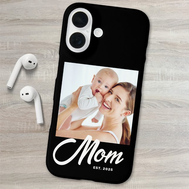 Black Mum Established Script Photo Case-Mate iPhone Case (Creator Uploaded)