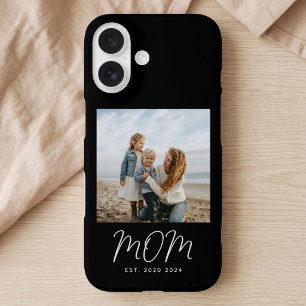 Black Mum Established Script Photo Case-Mate iPhone 16 Case