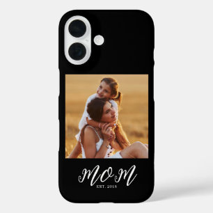 Black Mum Established Script Photo iPhone 16 Case