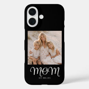 Black Mum Established Script Photo iPhone 16 Case