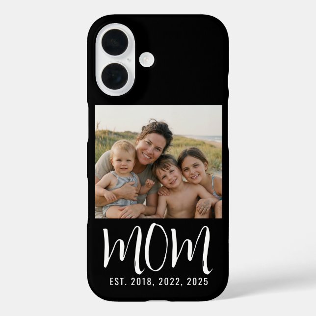 Black Mum Established Script Photo Case-Mate iPhone Case (Back)