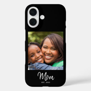 Black Mum Established Script Photo Case-Mate iPhone 16 Case