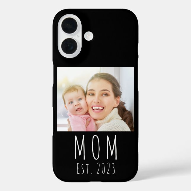 Black Mum Established Script Photo Case-Mate  iPhone Case (Back)