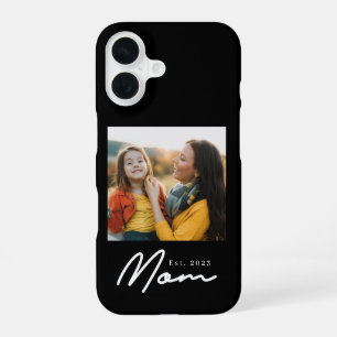 Black Mum Established Script Photo iPhone 16 Case