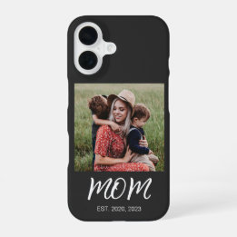 Black Mum Established Script Photo iPhone 16 Case