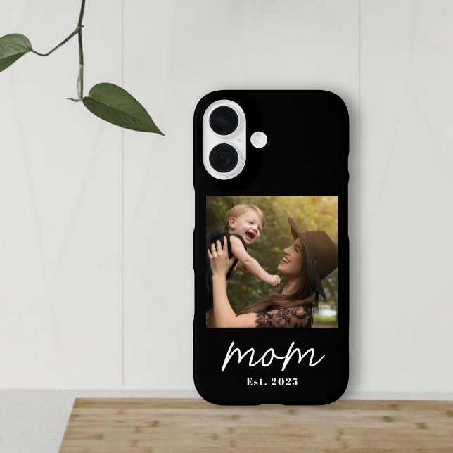Black Mum Established Script Photo iPhone 16 Case (Creator Uploaded)
