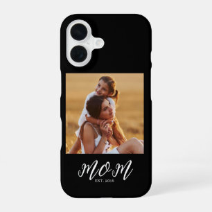 Black Mum Established Script Photo iPhone 16 Case