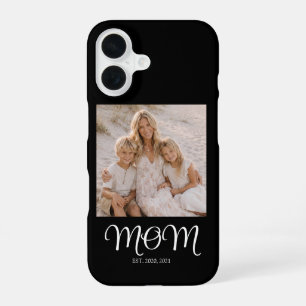 Black Mum Established Script Photo iPhone 16 Case
