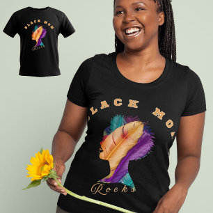 Black Mum Rocks Mother's Day Tri-Blend Shirt