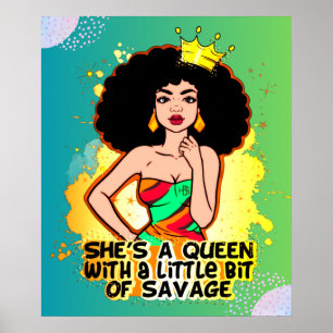 Black Mummy African American Melanin Sista Queen Poster
