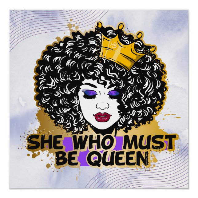 Black Mummy African American Melanin Sista Queen Poster (Front)