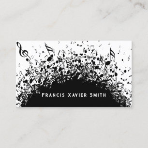 black music explosion background business card