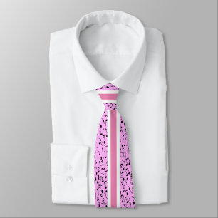 Black Music Notes on PINK Tie