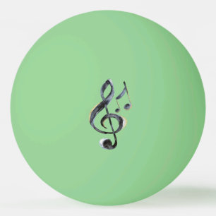 Black Music Notes Ping Pong Ball