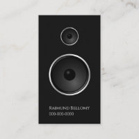 Black Music Speaker Business Card