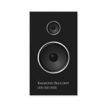 Black Music Speaker Business Card