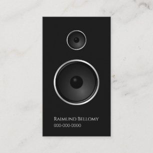 Black Music Speaker Business Card