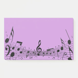 Black Musical Design Post-It Notes