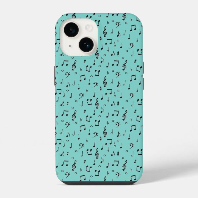 Black Musical  iPhone Case (Back)