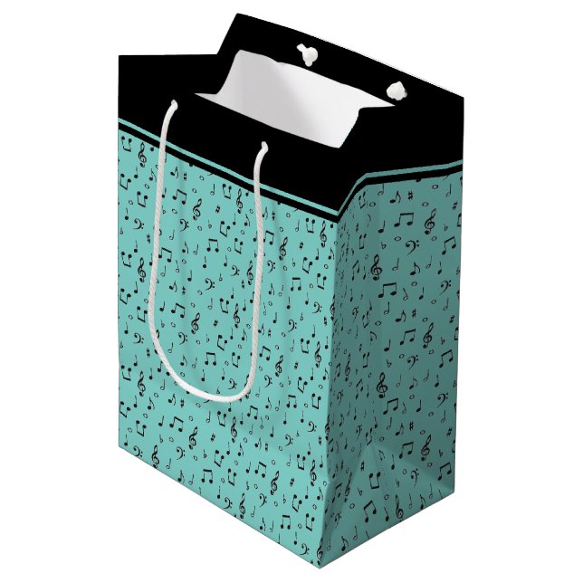 Black Musical  Medium Gift Bag (Front Angled)