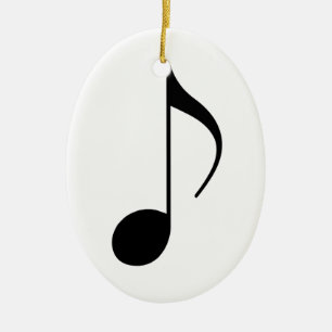 black musical-note ceramic tree decoration