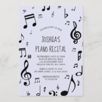 Black Musical Note Piano Recital