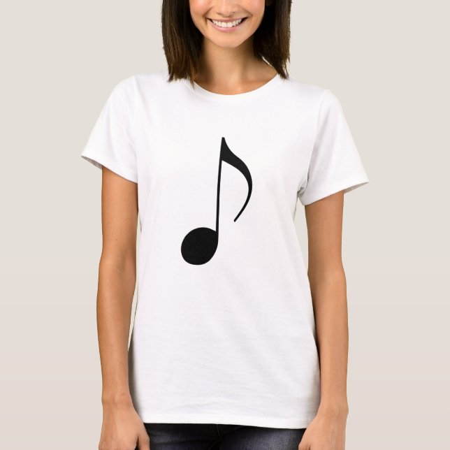 black musical-note T-Shirt (Front)
