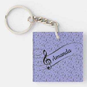 Black Musical personalised Key Ring