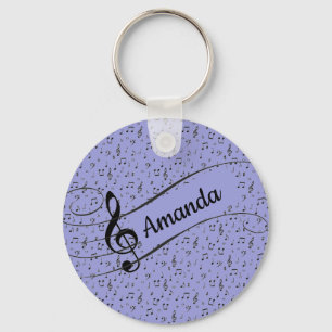 Black Musical personalised   Key Ring