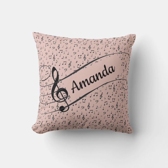 Black Musical personalised  Throw Pillow (Front)