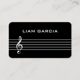 Black Musician Music Teacher Business Card