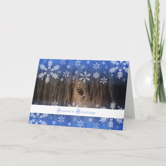 Black Mustang - 5x7 Holiday Card (Front)