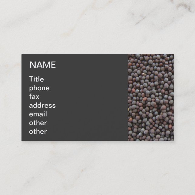 Black Mustard Business Card (Front)