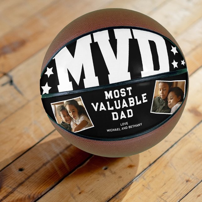 Black MVD Dad Photo Basketball Keepsake (Creator Uploaded)