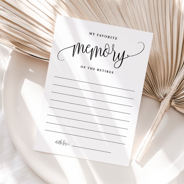 Black My Favourite Memory of the Retiree Card (Creator Uploaded)