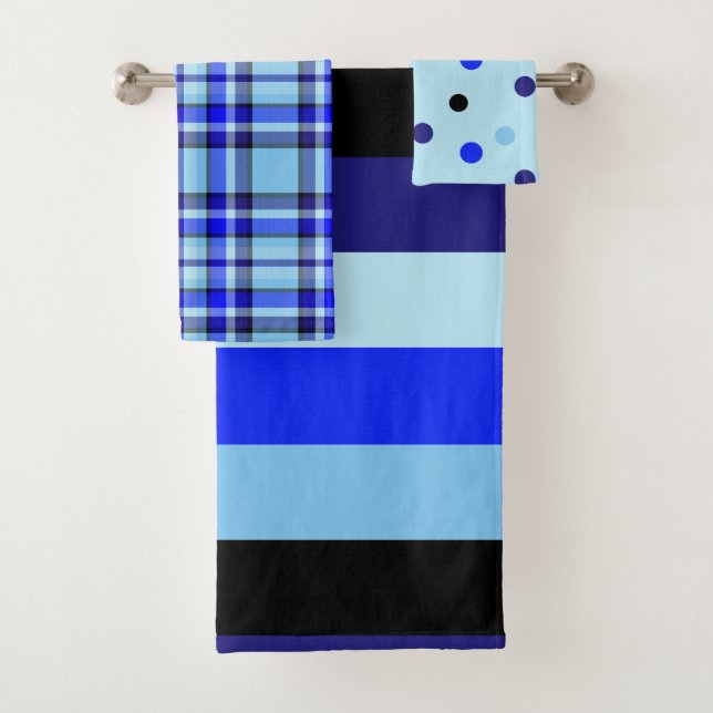 Black 'n' Blue towel set 2 (Insitu)