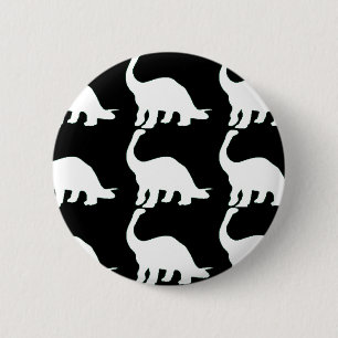 Black n White Dinos 6 Cm Round Badge