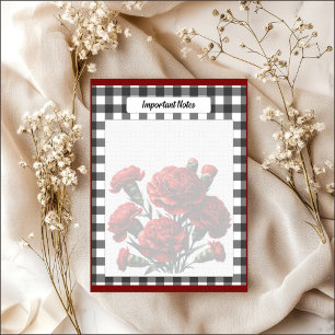 Black n White Floral Gingham_ Important Notes