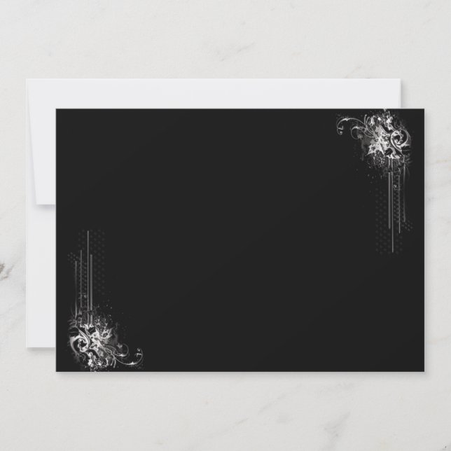 Black n White Invitation (Front)
