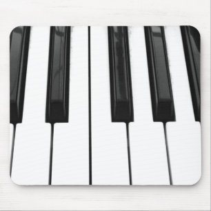 Black n White Piano Keyboard Key Picture Image Mouse Mat