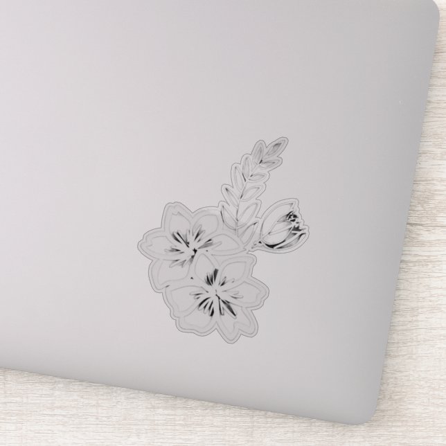 Black n' WhiteFloral design (Detail)