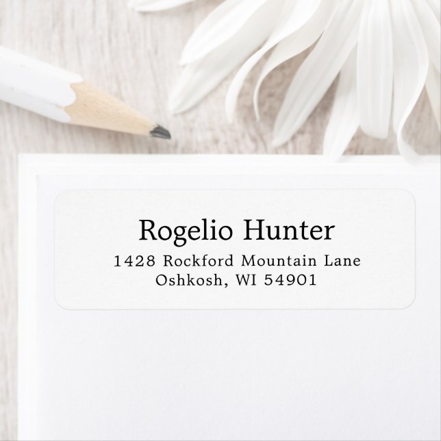 Black nad white return address label (Insitu)