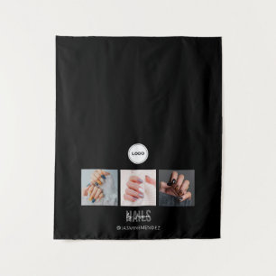 Black Nails Studio Photo Collage Trade Show Tapestry