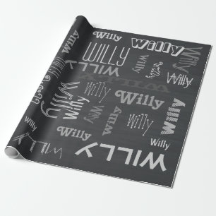 Black Name Collage 🎁 Amazing Word Cloud Fun Fab Wrapping Paper