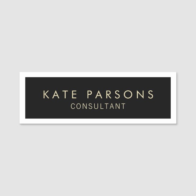 Black Name Tag (Front)